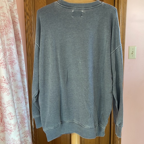 EUC size small blue gray American Eagle moon sweatshirt - Picture 4 of 4